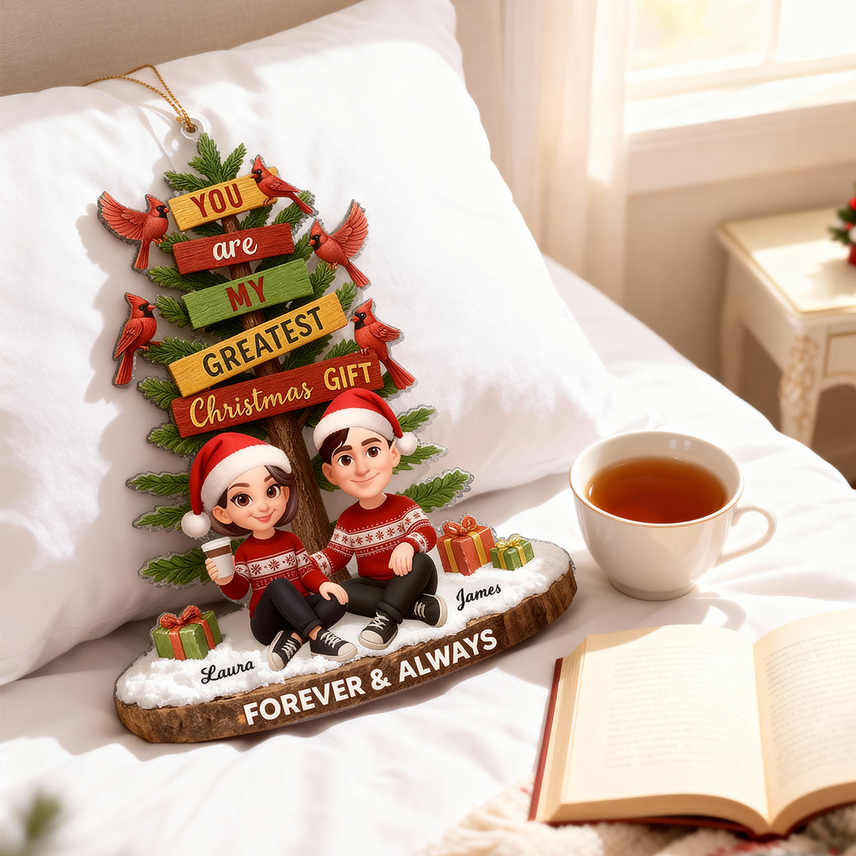 You Are My Greatest Christmas Gift - Personalized Acrylic Orament - Christmas Gift for Couple