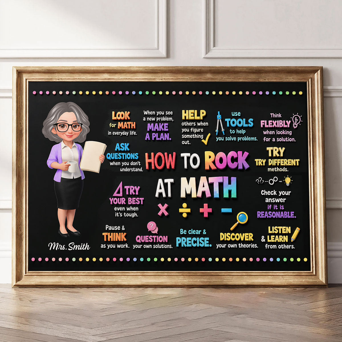 How To Rock At Match Classroom - Personalized Poster - Back To School Gift For Teachers, Classroom Decors