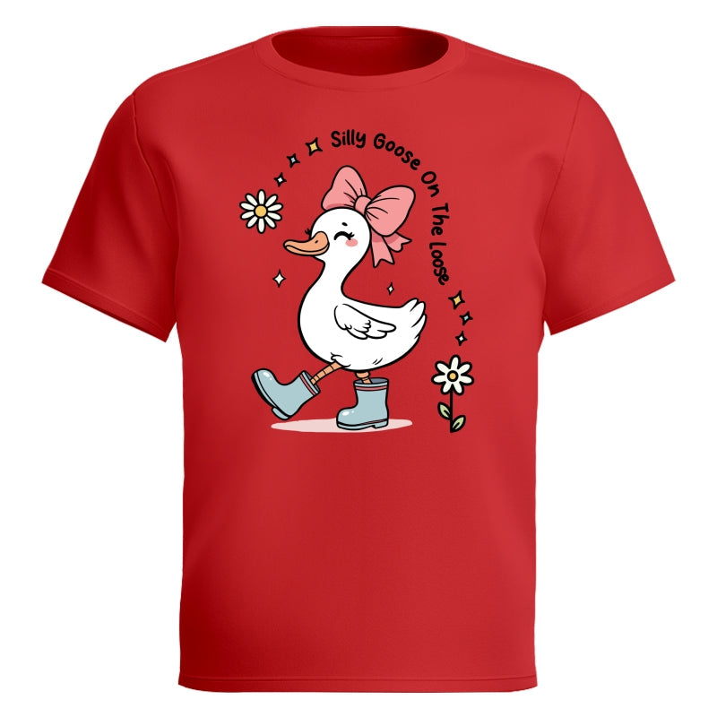 Silly Goose On The Loose Funny Shirt For Kid, Little Girl