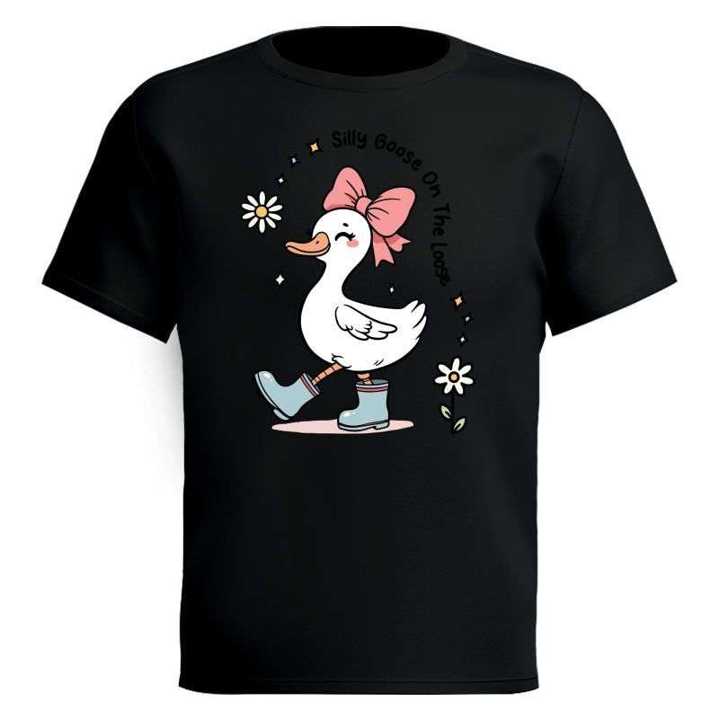 Silly Goose On The Loose Funny Shirt For Kid, Little Girl