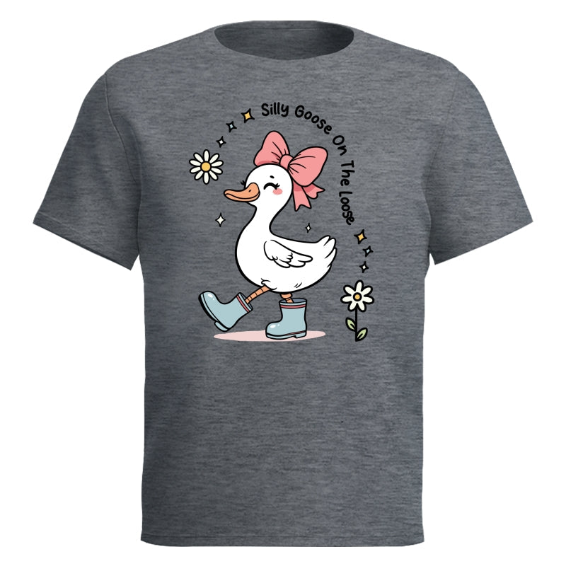 Silly Goose On The Loose Funny Shirt For Kid, Little Girl