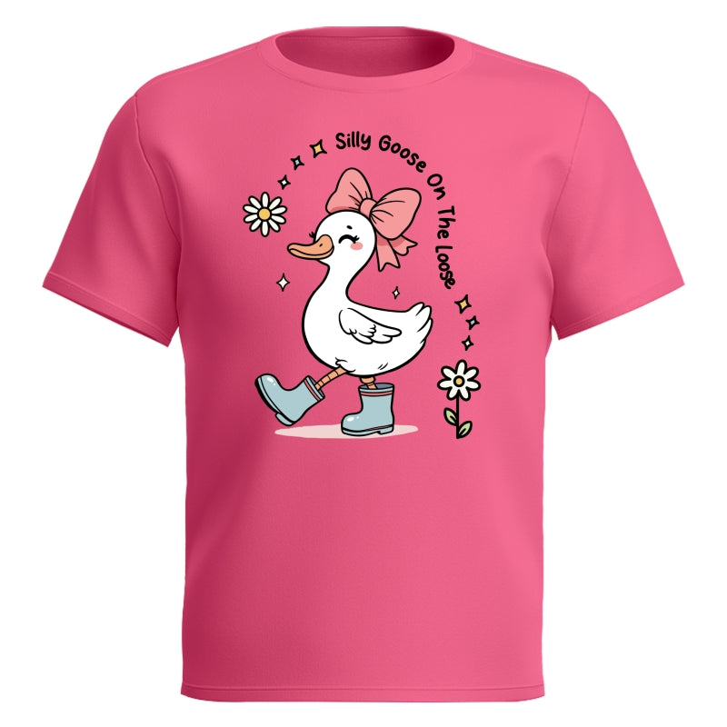 Silly Goose On The Loose Funny Shirt For Kid, Little Girl