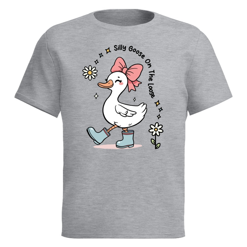 Silly Goose On The Loose Funny Shirt For Kid, Little Girl