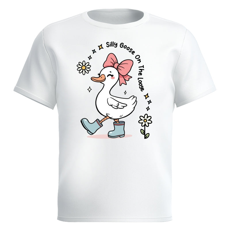 Silly Goose On The Loose Funny Shirt For Kid, Little Girl