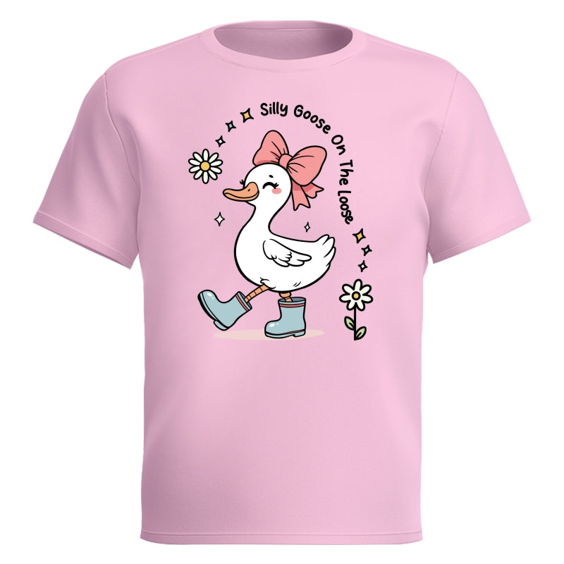Silly Goose On The Loose Funny Shirt For Kid, Little Girl