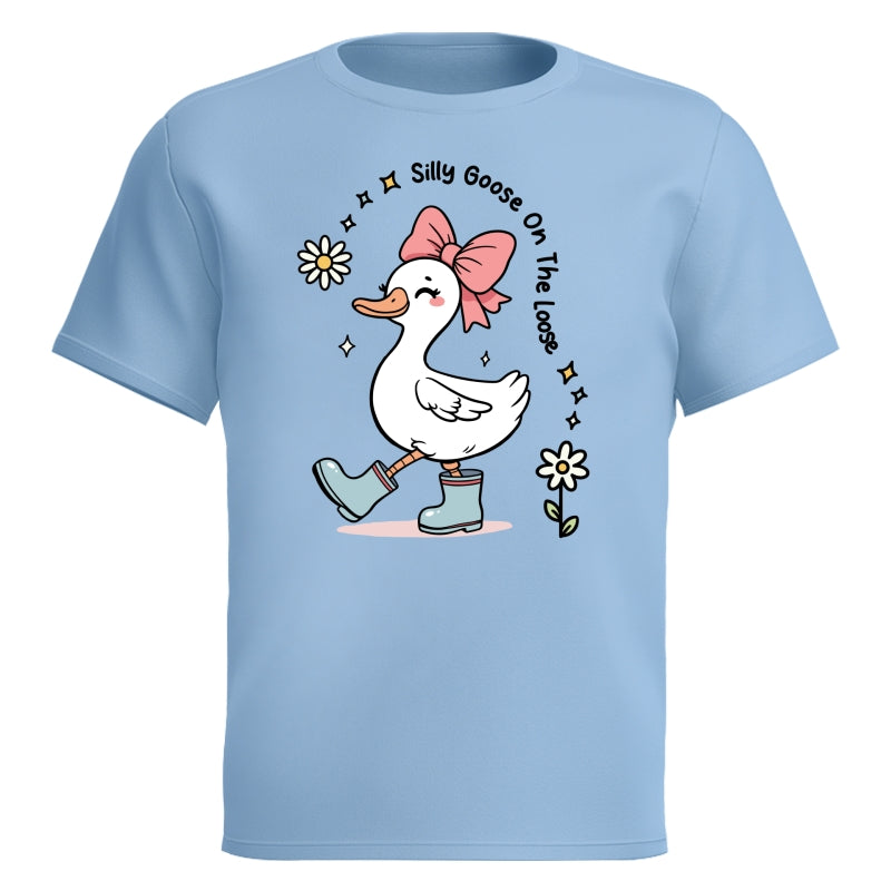 Silly Goose On The Loose Funny Shirt For Kid, Little Girl