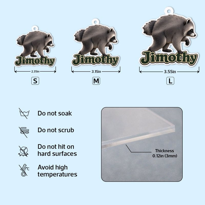Trending Viral Jimothy Raccoon Acrylic Keychain - Trending 2026 Keep Sake