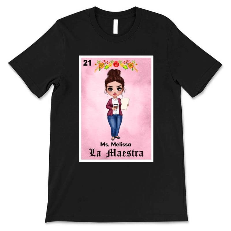 Teacher Maestra Loteria Card Personalized Shirt