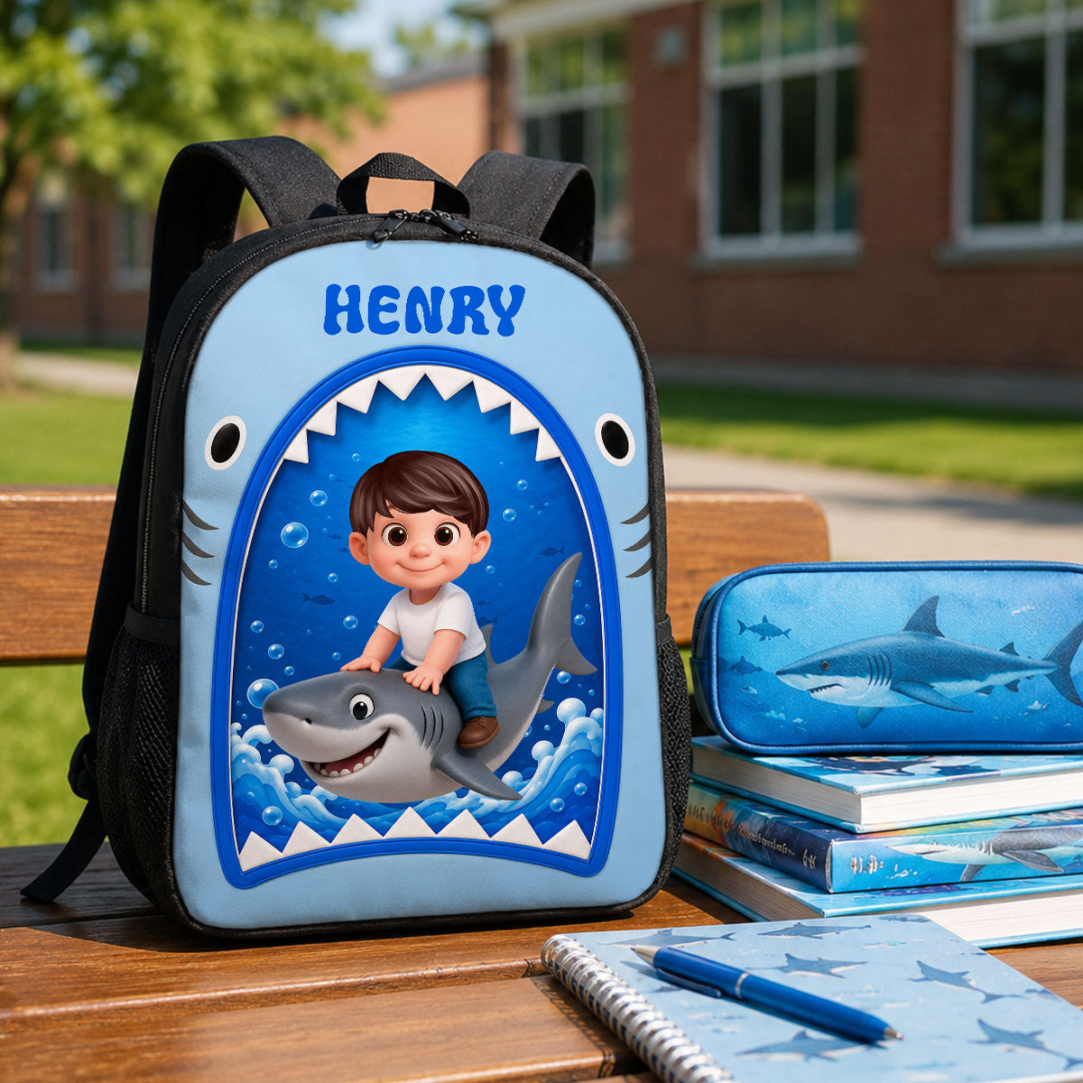 Baby Shark For Boys Girls - Personalized Backpack - Back to School Backpack for Kids