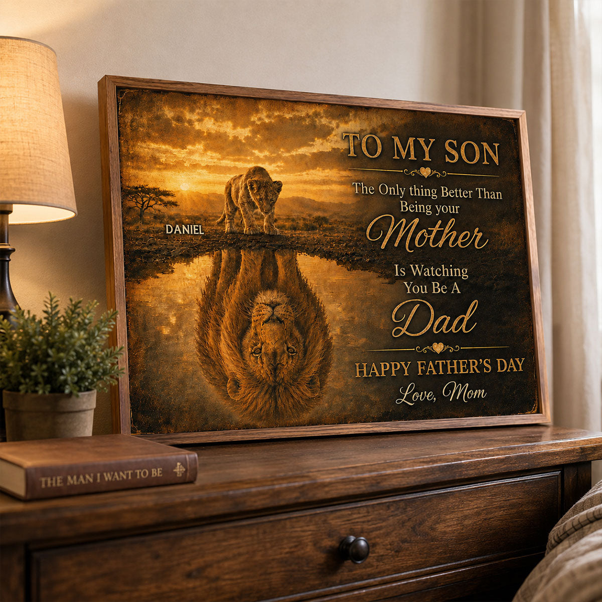 Lion To My Son - Personalized Poster - Father' Day Gift For Son