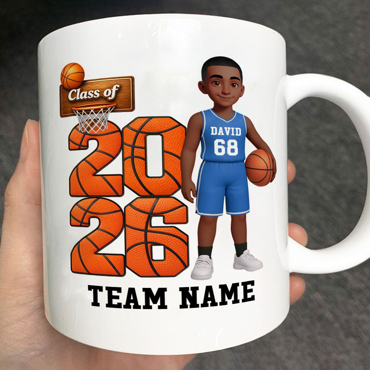 Basketball Senior Class Of 2026 2027 - Personalized Mug - Graduation Keepsake For Son, Daughter