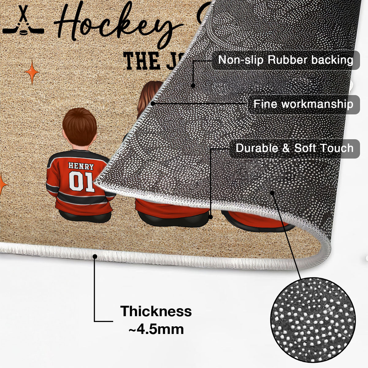 Pardon The Noise It's Just Hockey Season Family - Personalized Doormat - Gift For Hockey Family