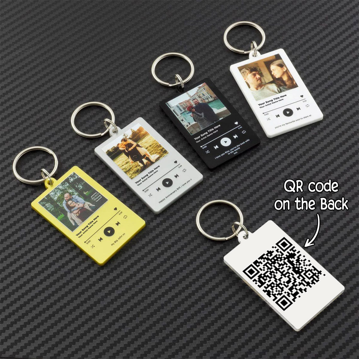 Custom Your Favorite Song - Personalized Acrylic Keychain -Sentimental Valentine's Day Gift for her, for him
