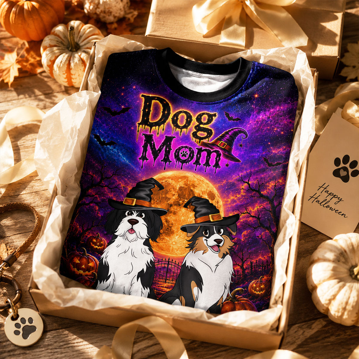 Galaxy Halloween Dog Mom - Personalized Shirt - Halloween Gift For Dog Lovers