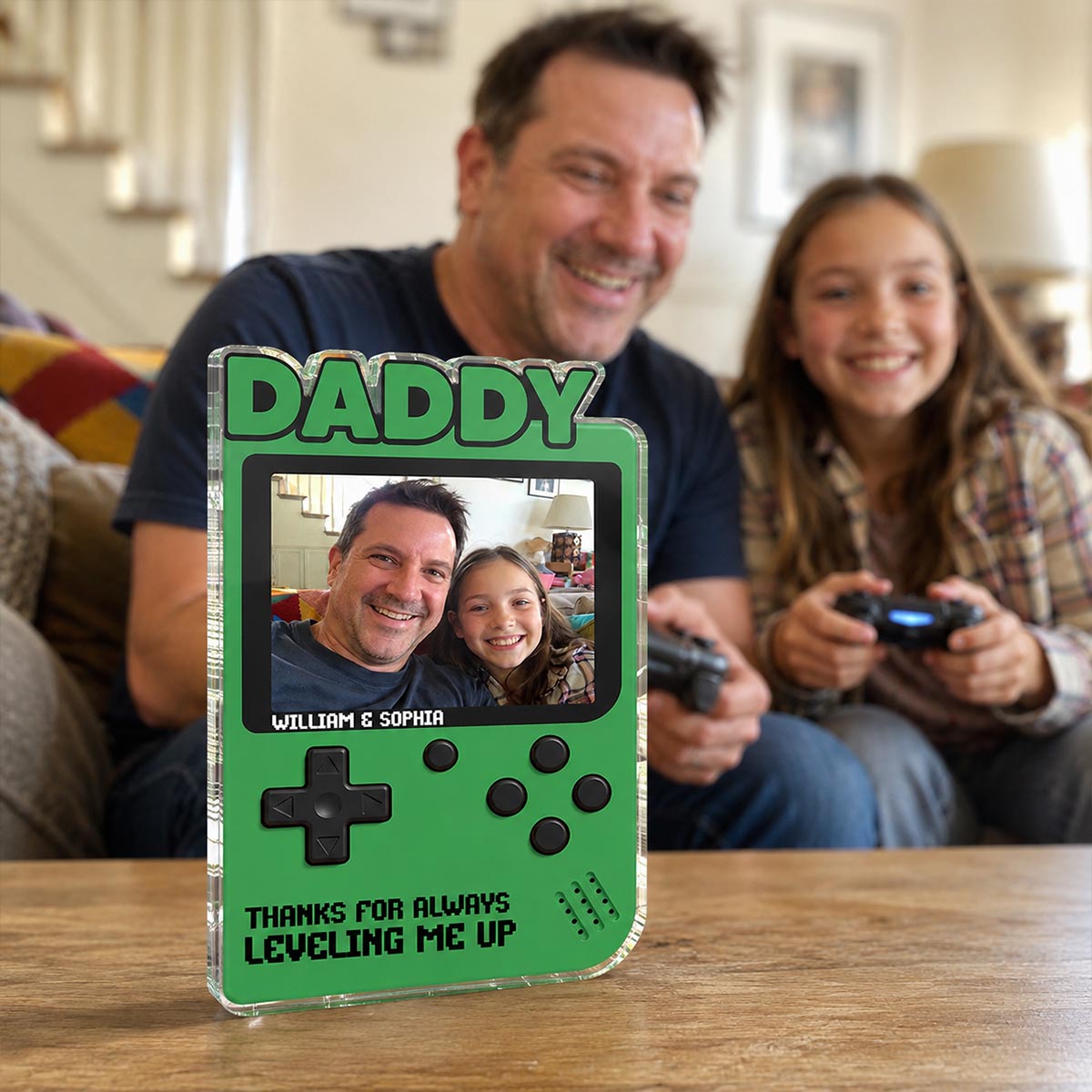 Retro Game Console Custom Photo - Personalized Acrylic Block Plaque -  Gift For Gamer Husband, Dad, Grandpa
