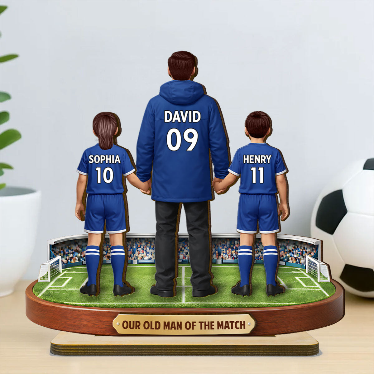My Old Man Of The Match - Personalised 2-Layered Wooden Plaque - UK  Gift For Football Dad