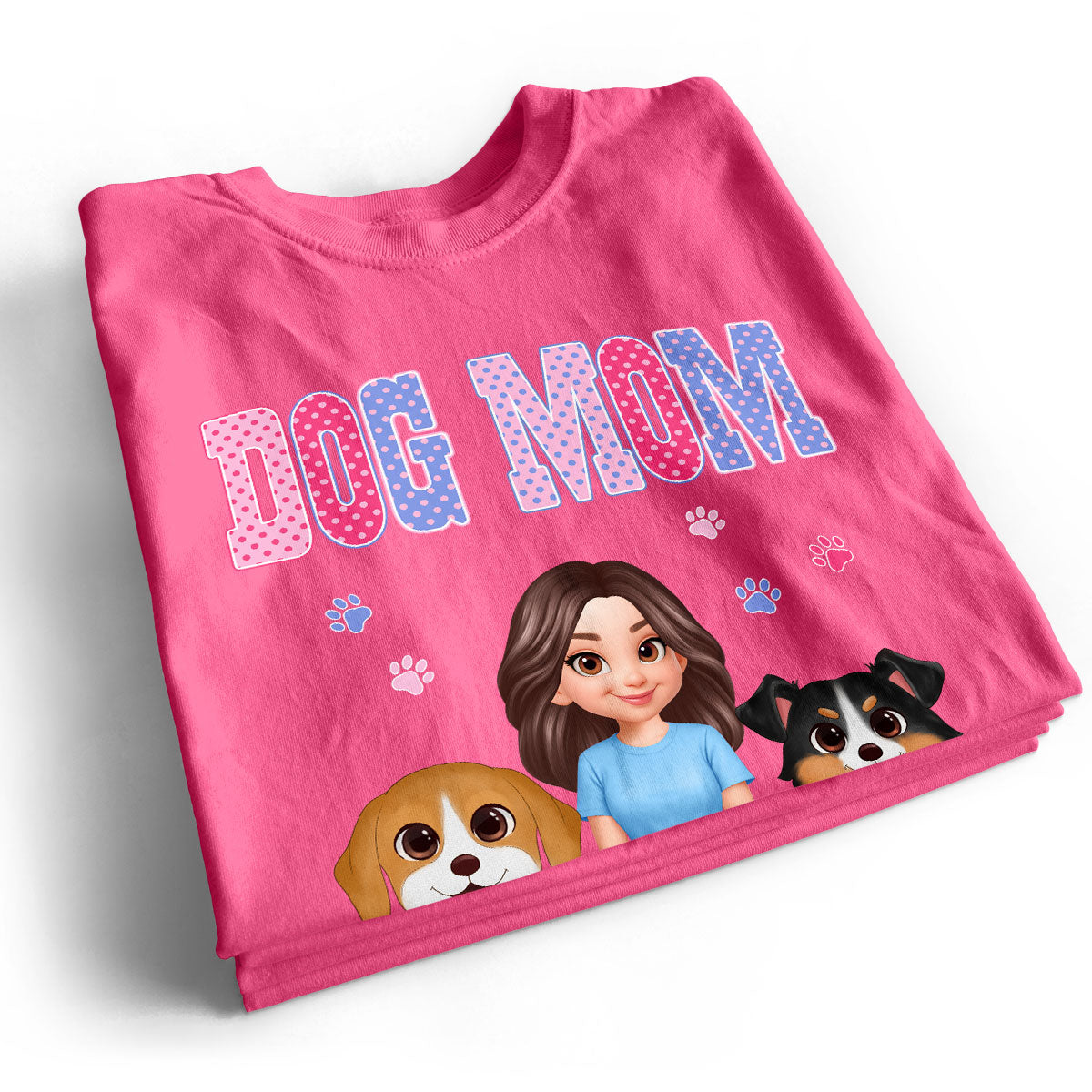 Trending Polka Dot Pattern Spring Summer Vibe Dog Mom - Personalized Shirt - Mother's Day Gift For Dog Mom