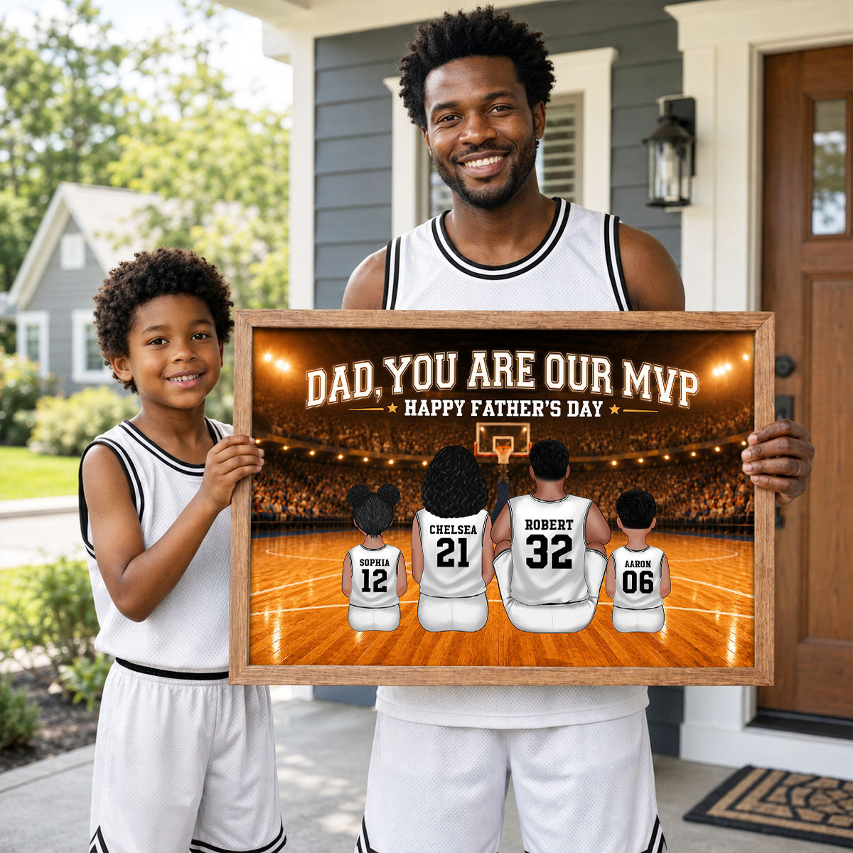 Basketball Dad Legend Daddy's Dream Team - Personalized Poster - Father's Day Gift For Dad, Husband, Basketball Fans