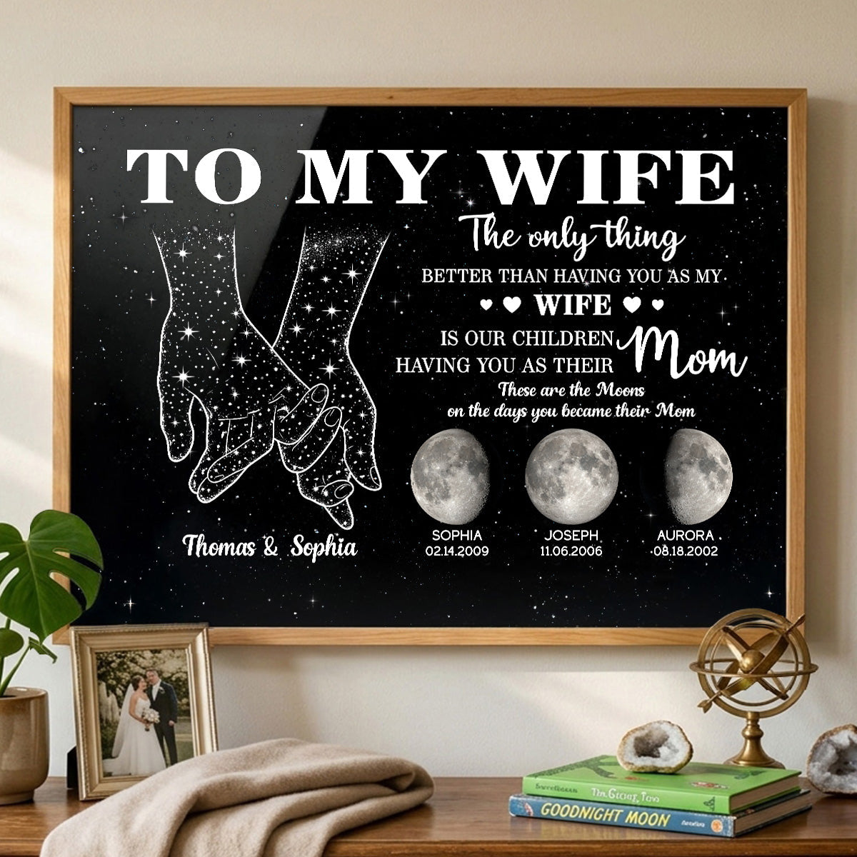 To My Wife The Only Thing Better Custom Kids Birth Moon Phase - Personalized Poster - Mother's Day Gift For Wife