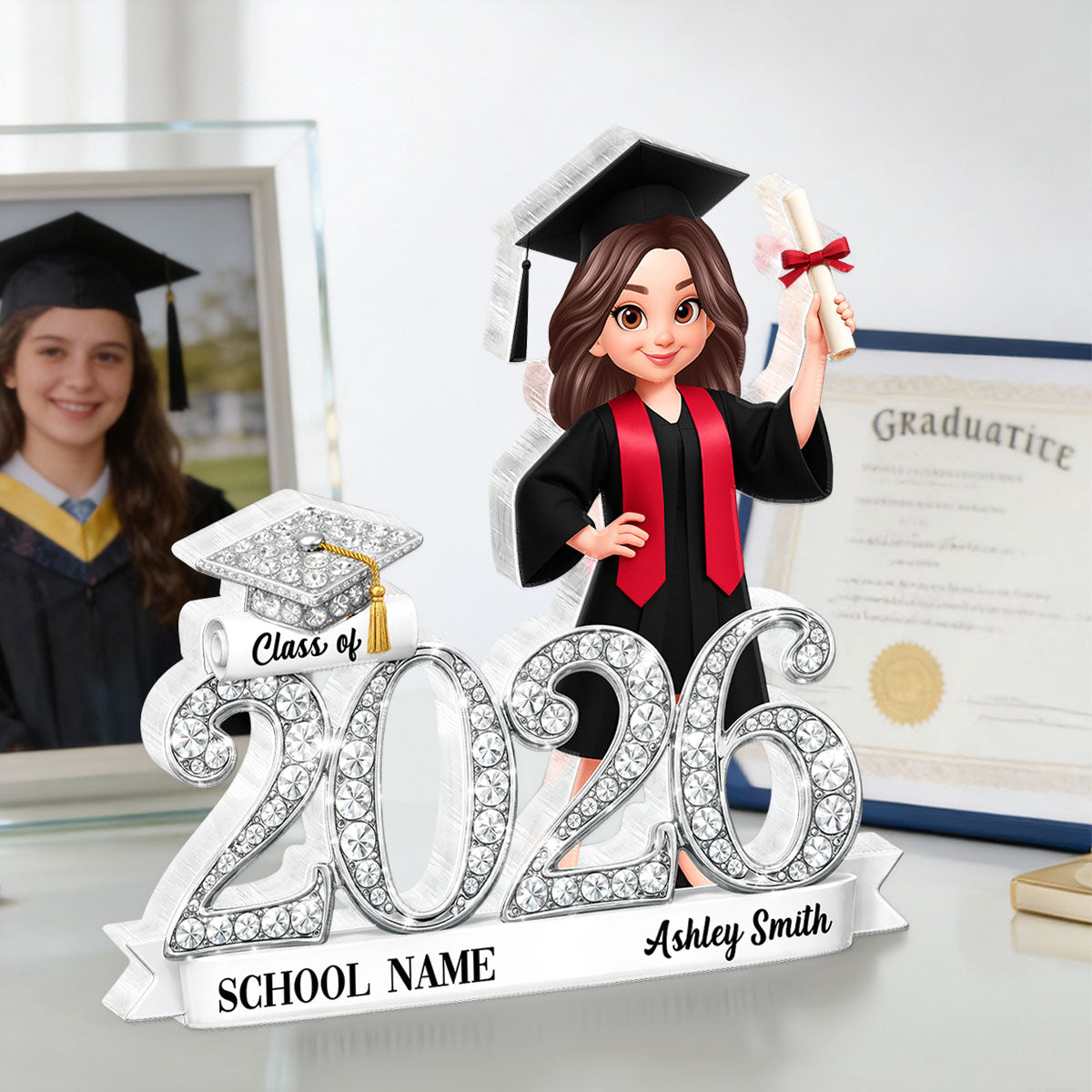 Class of 2026 Graduation Gift - Personalized Acrylic Block Plaque - Sentimental Gift for Seniors, Daughter, Son, Grandkids