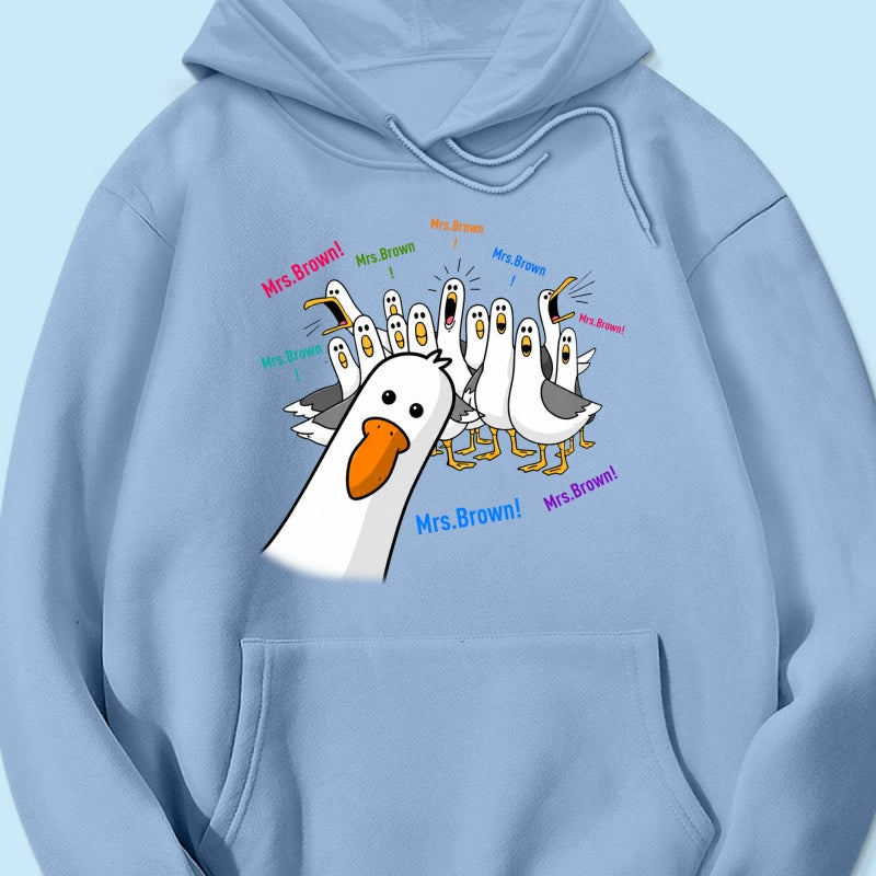 Funny Seagulls Teacher Name - Personalized Shirt - Back To School Gift For Teacher