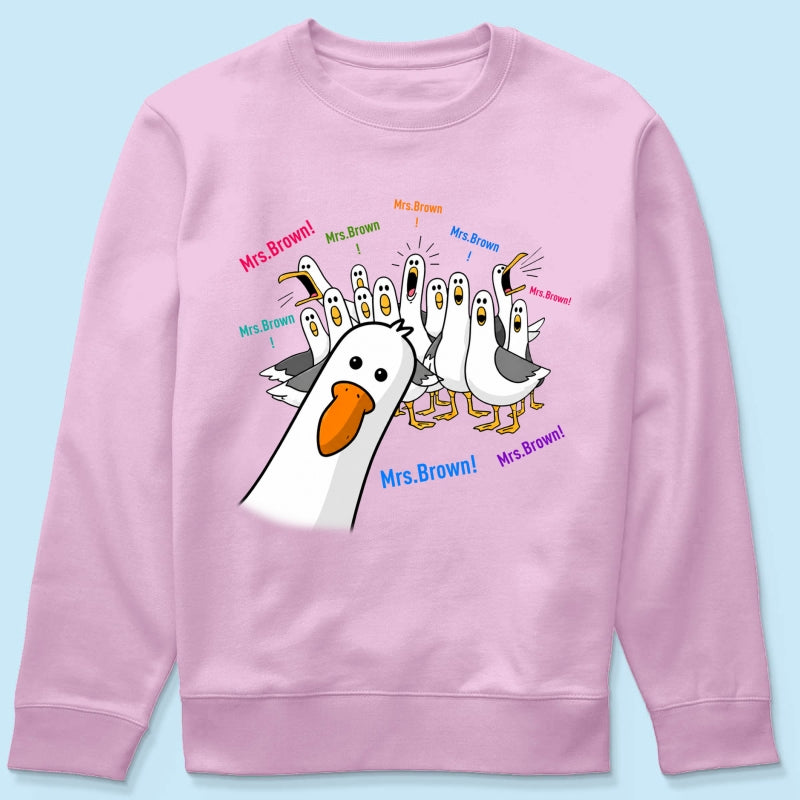 Funny Seagulls Teacher Name - Personalized Shirt - Back To School Gift For Teacher