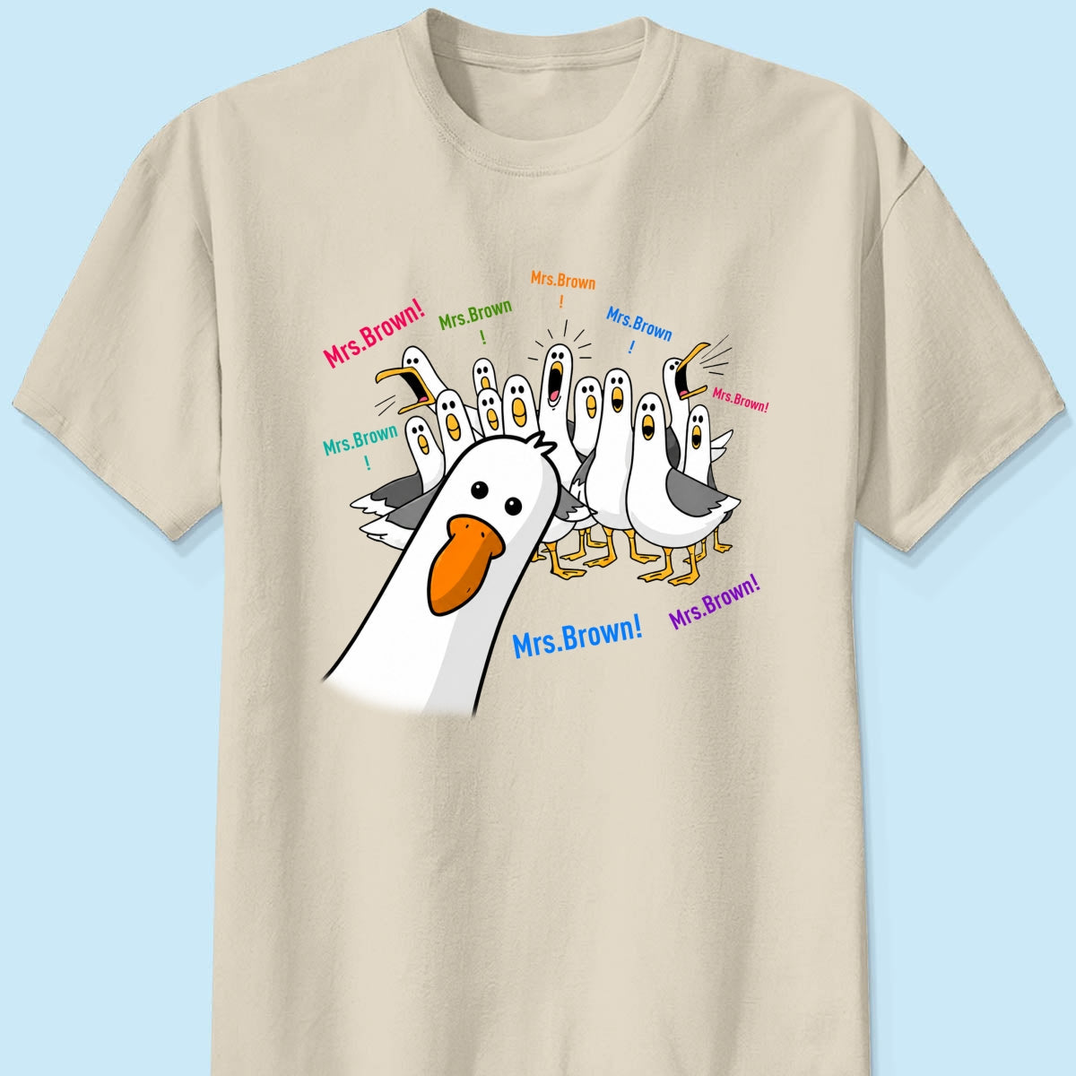Funny Seagulls Teacher Name - Personalized Shirt - Back To School Gift For Teacher