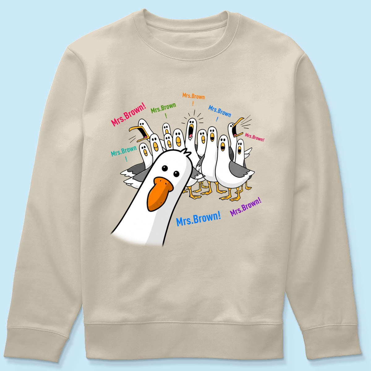 Funny Seagulls Teacher Name - Personalized Shirt - Back To School Gift For Teacher