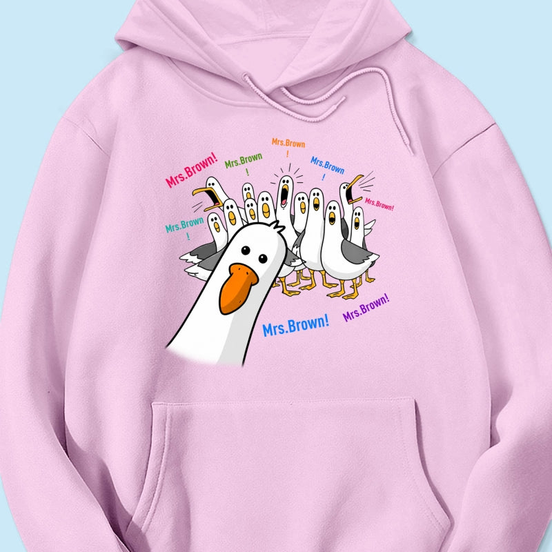 Funny Seagulls Teacher Name - Personalized Shirt - Back To School Gift For Teacher