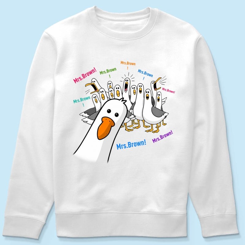 Funny Seagulls Teacher Name - Personalized Shirt - Back To School Gift For Teacher