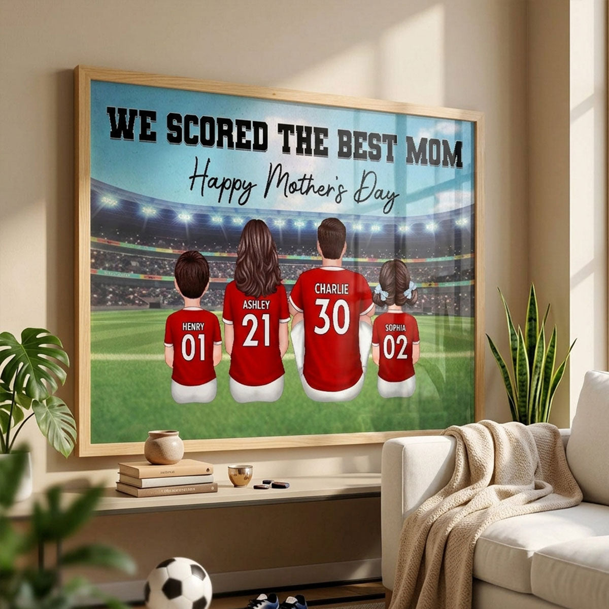 We Scored The Best Mom Family At Stadium - Personalized Poster - Mother's Day Gift For Soccer Mom