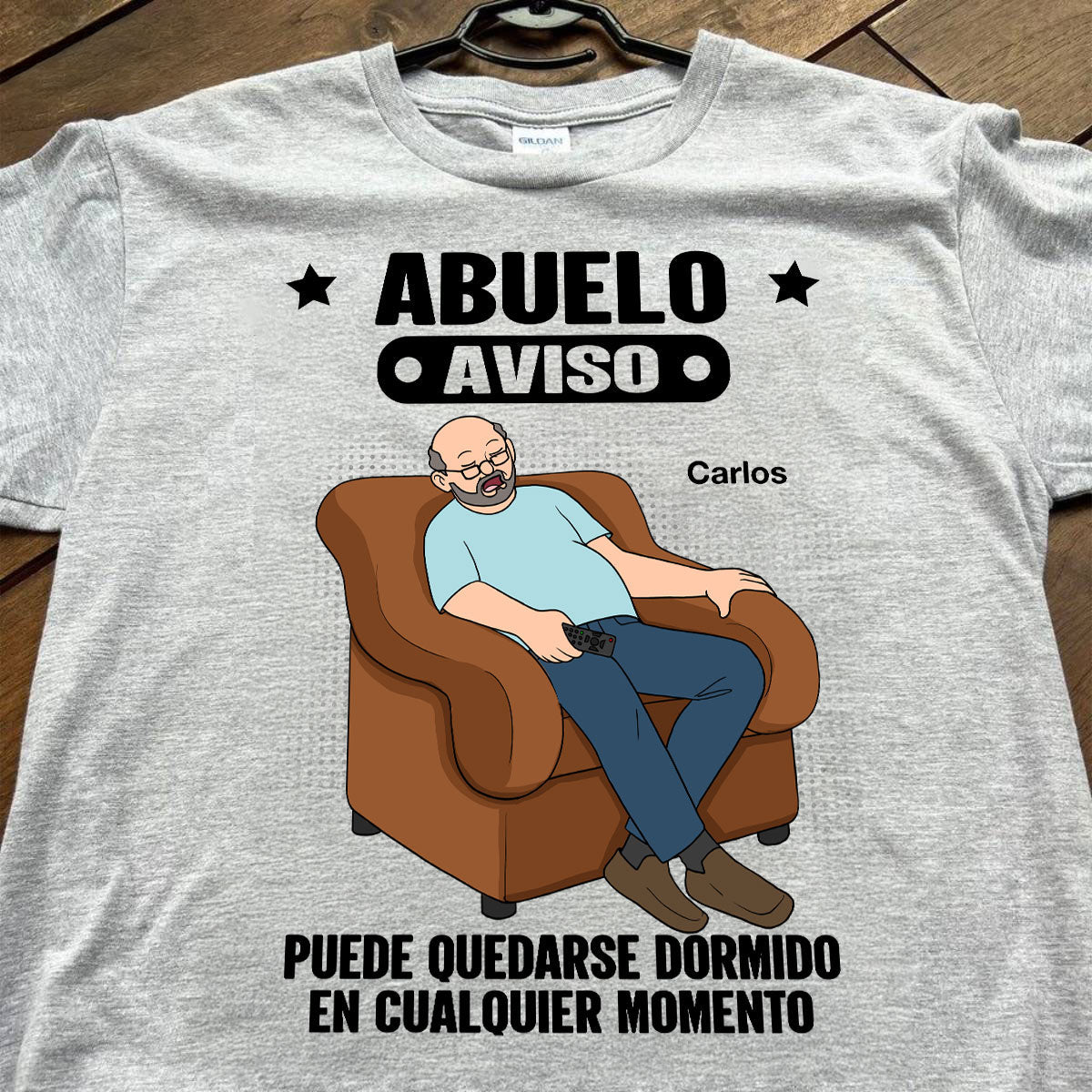 Abuelo Warning May Nap Suddenly At Any Time - Personalized Shirt - Spanish Version Funny Father's Day Gift For Husband, Dad, Grandpa