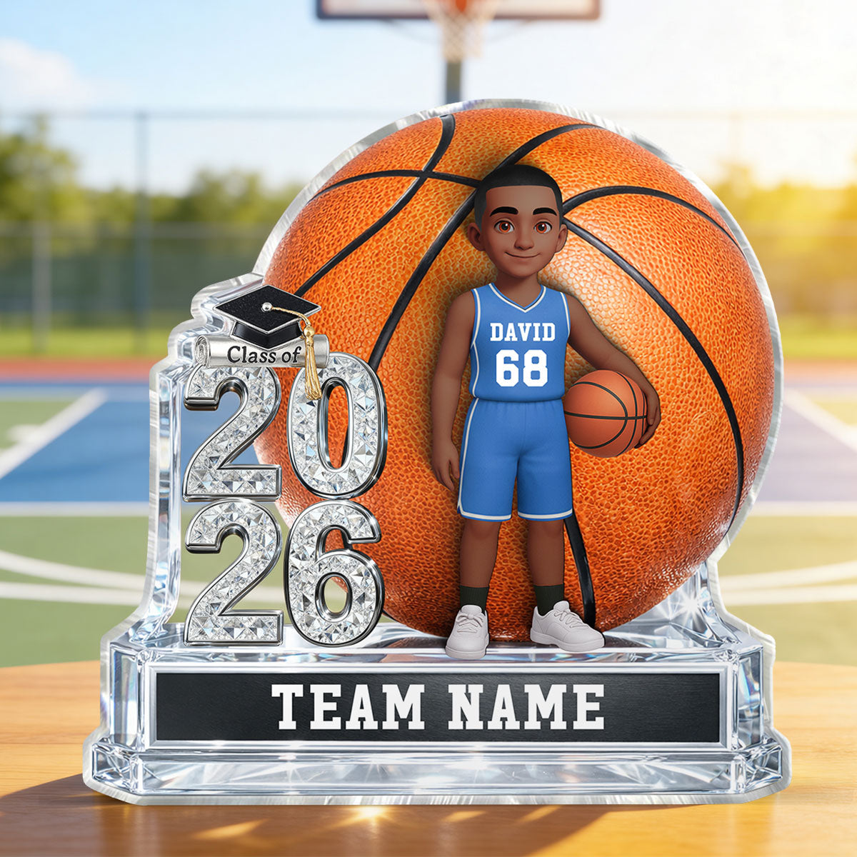 Basketball Senior Keepsake 2D Flat - Personalized Acrylic Block Plaque - Graduation Gift For Son, Daughter, Graduates Class of 2026