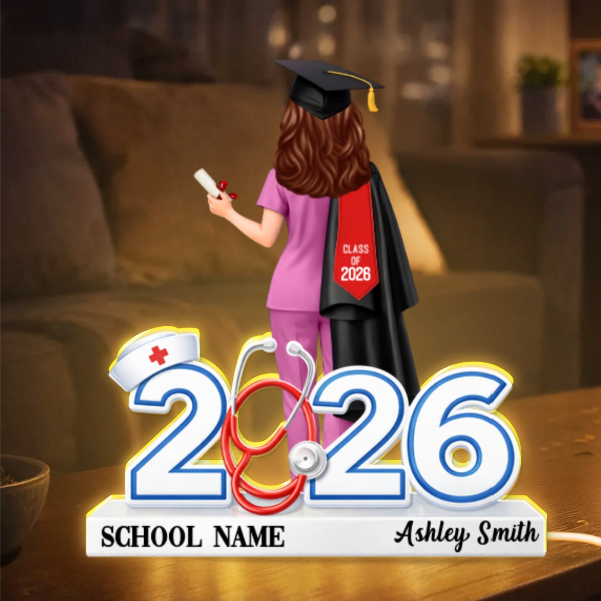 Graduation Gift Nurse Senior - Personalized Light Box - Graduation Gift For Seniors, Daughter, Son, Grandkids