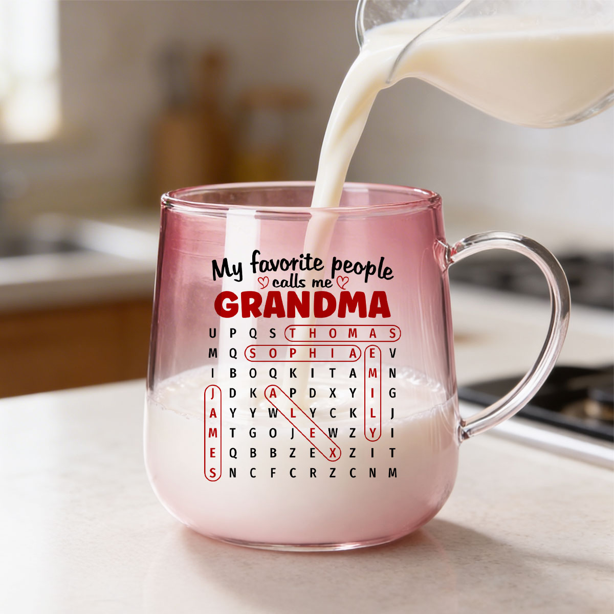 My Favorite People Call Me Grandma - Personalized Glass Mug - Mother's Day Gift for Mom, Grandma