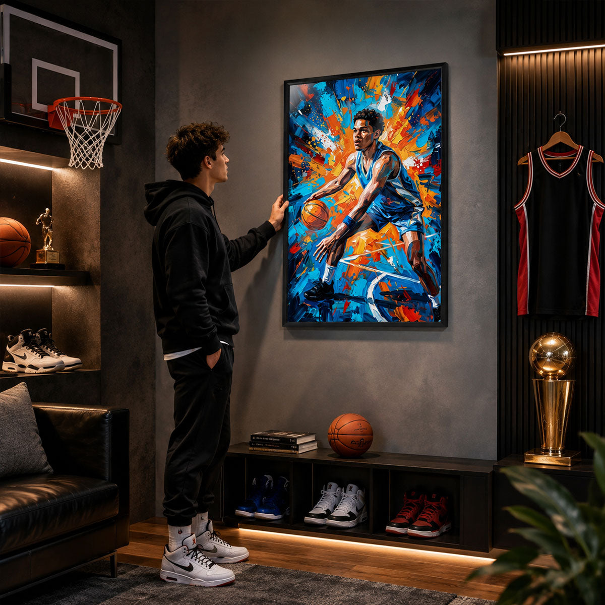 Modern Sport Photos Insert - Personalized Poster - Gift For Boy, Girl