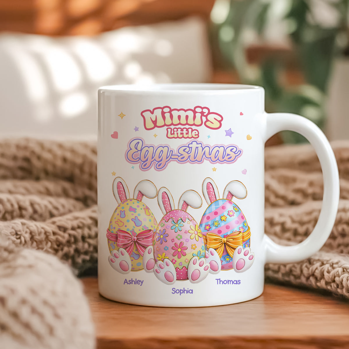 Mimi's Little Egg-stras - Personalized Mug - Gift For Grandma, Easter Home Decoration