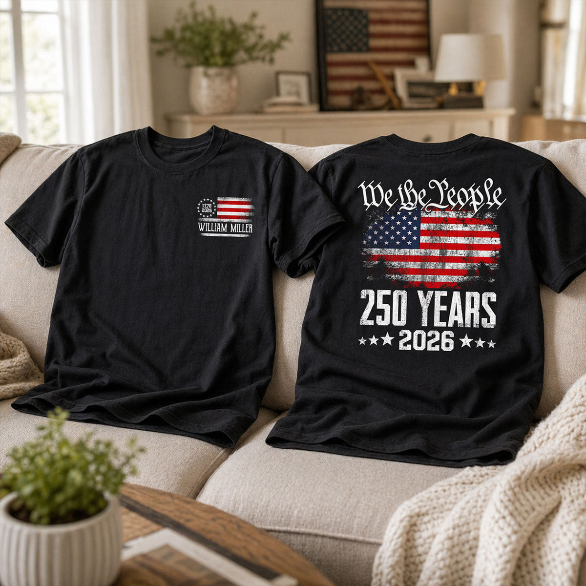 We The People Custom Name - Personalized Shirt - United States 250th Anniversary USA Patriotic