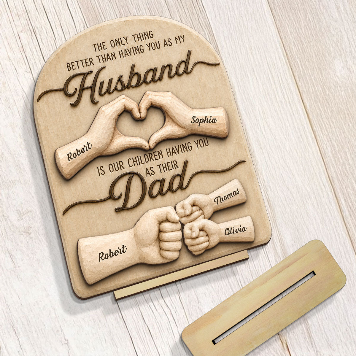 Sentimental Rustic The Only Thing Better Than Having You As Husband - Personalized 2-Layered Wooden Plaque - Heartfelt  Gift For Husband, Dad