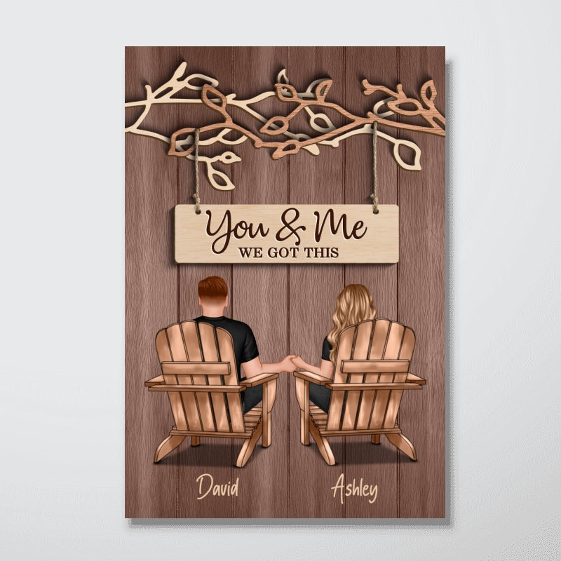 Couple Under Eternal Tree Of Love You & Me We Got This - Personalized Poster - Heartfelt Gift For Couple
