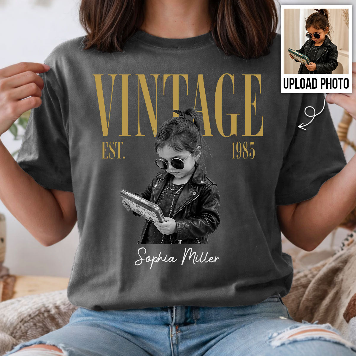 Retro Vintage Custom Photo Birthday - Personalized Shirt - Birthday Gift For Best Friends, Family Members