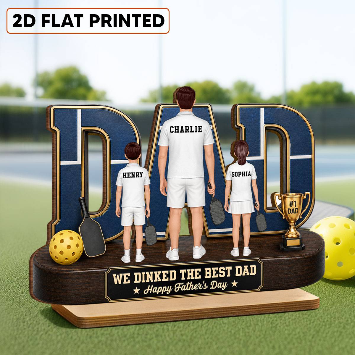 Pickleball Dad Legend We Dinked The Best Dad - Personalized 2-Layered Wooden Plaque -  Gift For Dad, Husband Pickleball Lovers