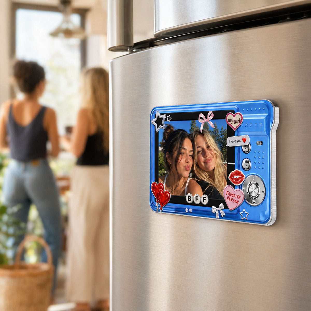 Besties Y2K Digital Camera Photo Uploaded - Personalized Acrylic Magnet