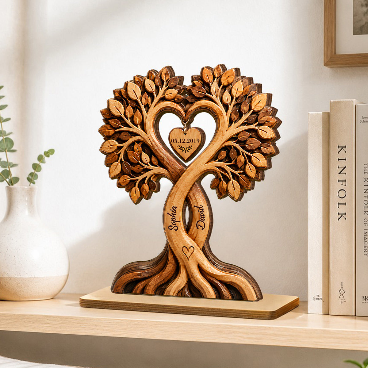 Forever Love Keepsake - Personalized 2-Layered Wooden Plaque - Anniversary Gift for Him, for Her
