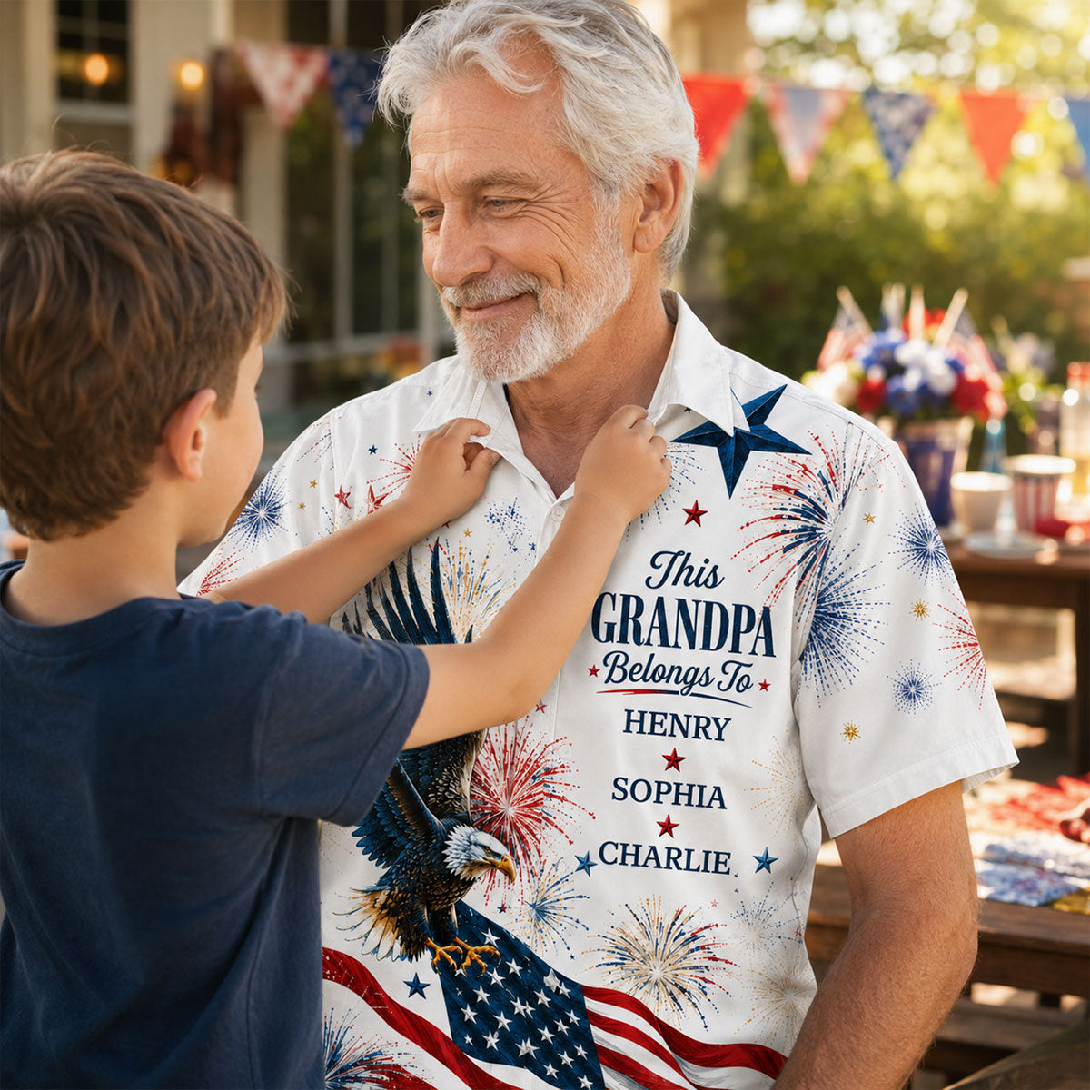 250 Years Of Freedom - Personalized Hawaiian Shirt - 4th July Gift For Men, Grandpas, Dads, Husband