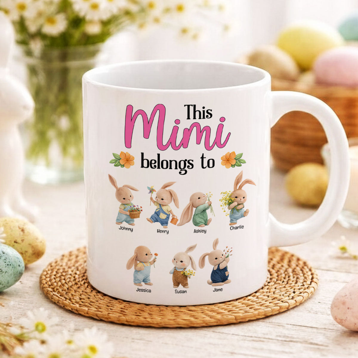 This Grandma Belongs To - Personalized Mug - Easter Gift For Grandma