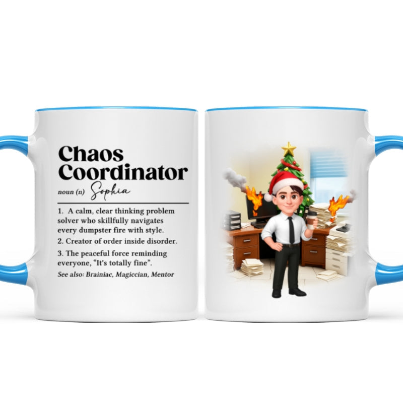 Chaos Coordinator Definition Office Humor - Personalized Mug - Christmas Gift for Coworkers, Husband, Wife, Daughter, Son, Friends