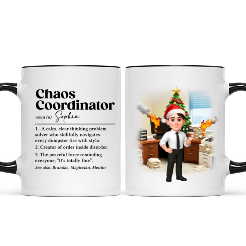 Chaos Coordinator Definition Office Humor - Personalized Mug - Christmas Gift for Coworkers, Husband, Wife, Daughter, Son, Friends