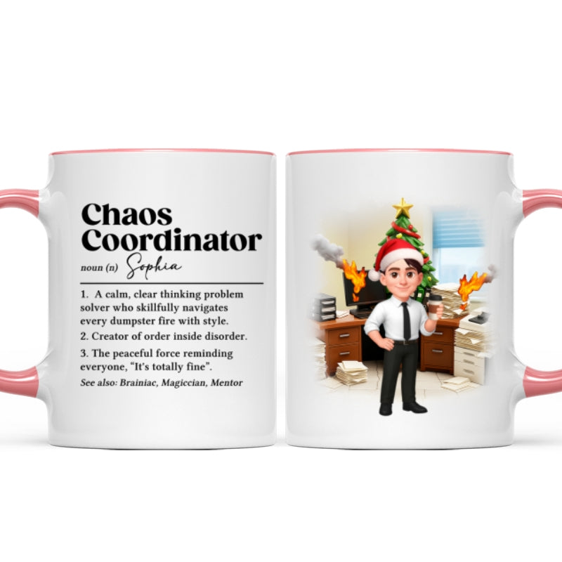 Chaos Coordinator Definition Office Humor - Personalized Mug - Christmas Gift for Coworkers, Husband, Wife, Daughter, Son, Friends