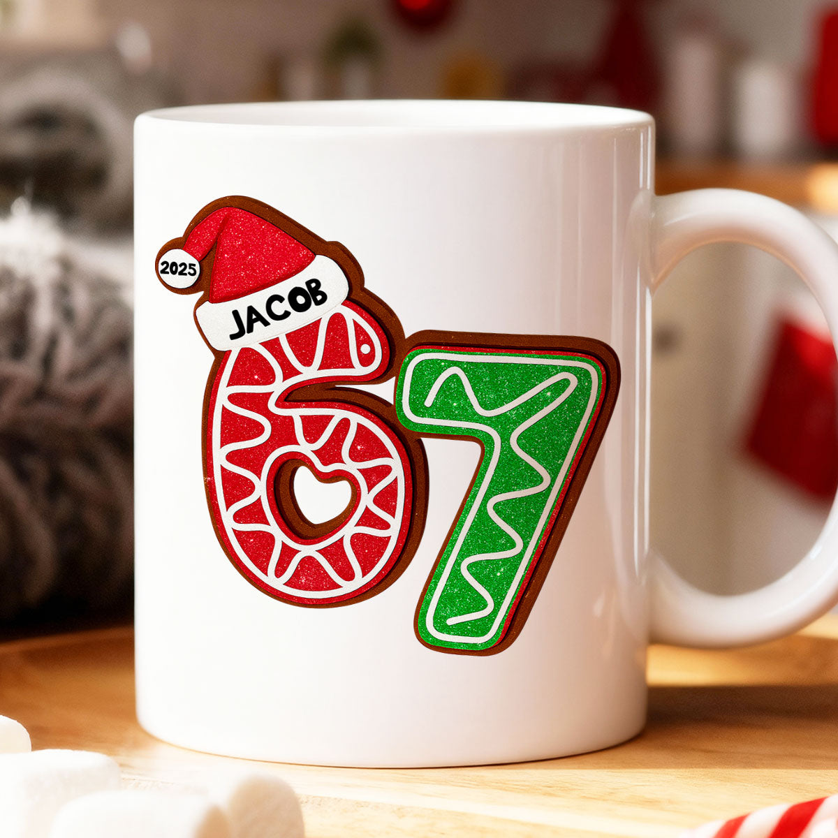 Custom Six Seven - Personalized Mug - Teen Slang Funny Tree Decor, Funny Teen Grandkid Gift